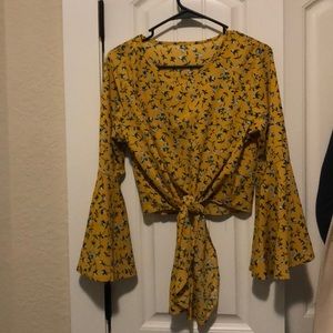 floral long sleeved shirt